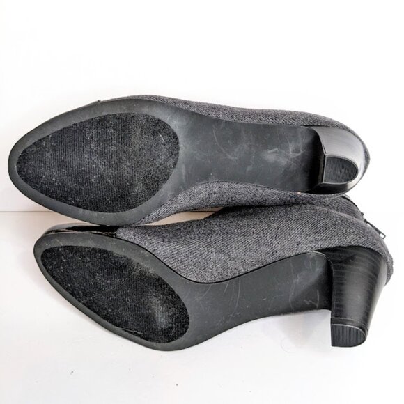 Naturalizer Gray Tweed Ankle Boot Womens 8W Nicole Office Chic Bootie - Picture 8 of 8